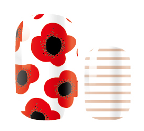 Red Posie Stripe-1
