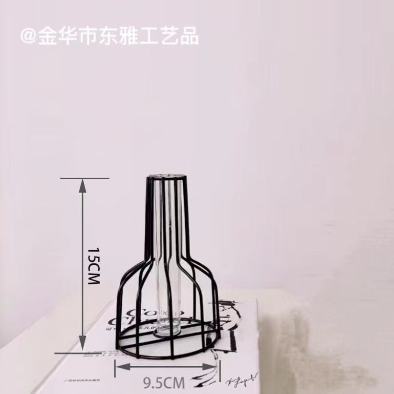 Nordic Style Iron Metal Vase for Hydroponic Decor