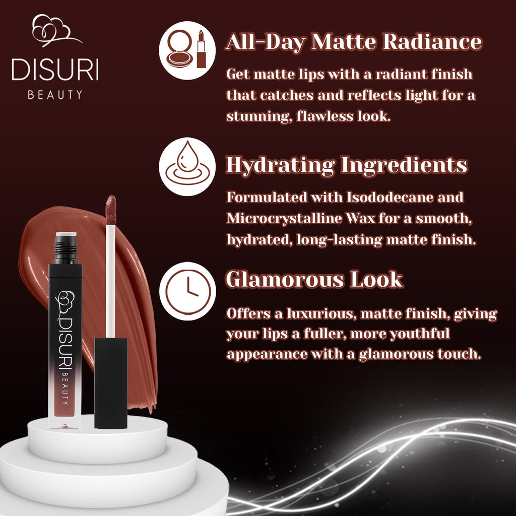 DISURI Beauty Liquid Lipstick - Wild Girl (96)-1
